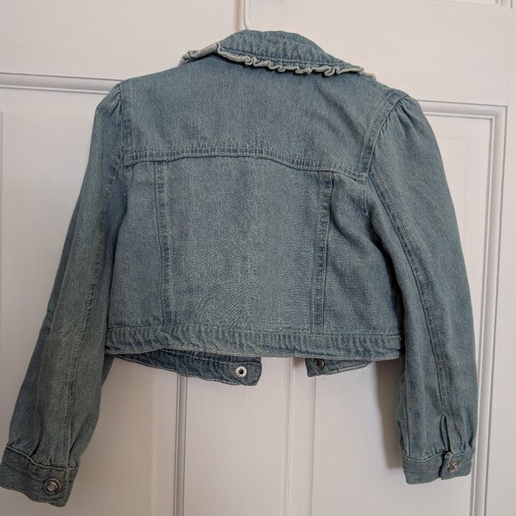 Little Lass Cropped Jean Jacket Size 5 - Picture 4 of 4